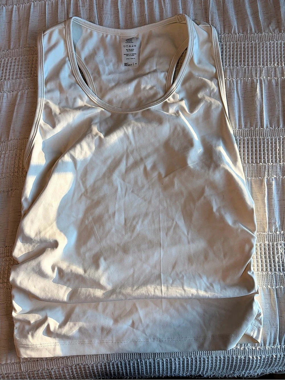 Salt Project Sculpt Cinch Tank White Medium